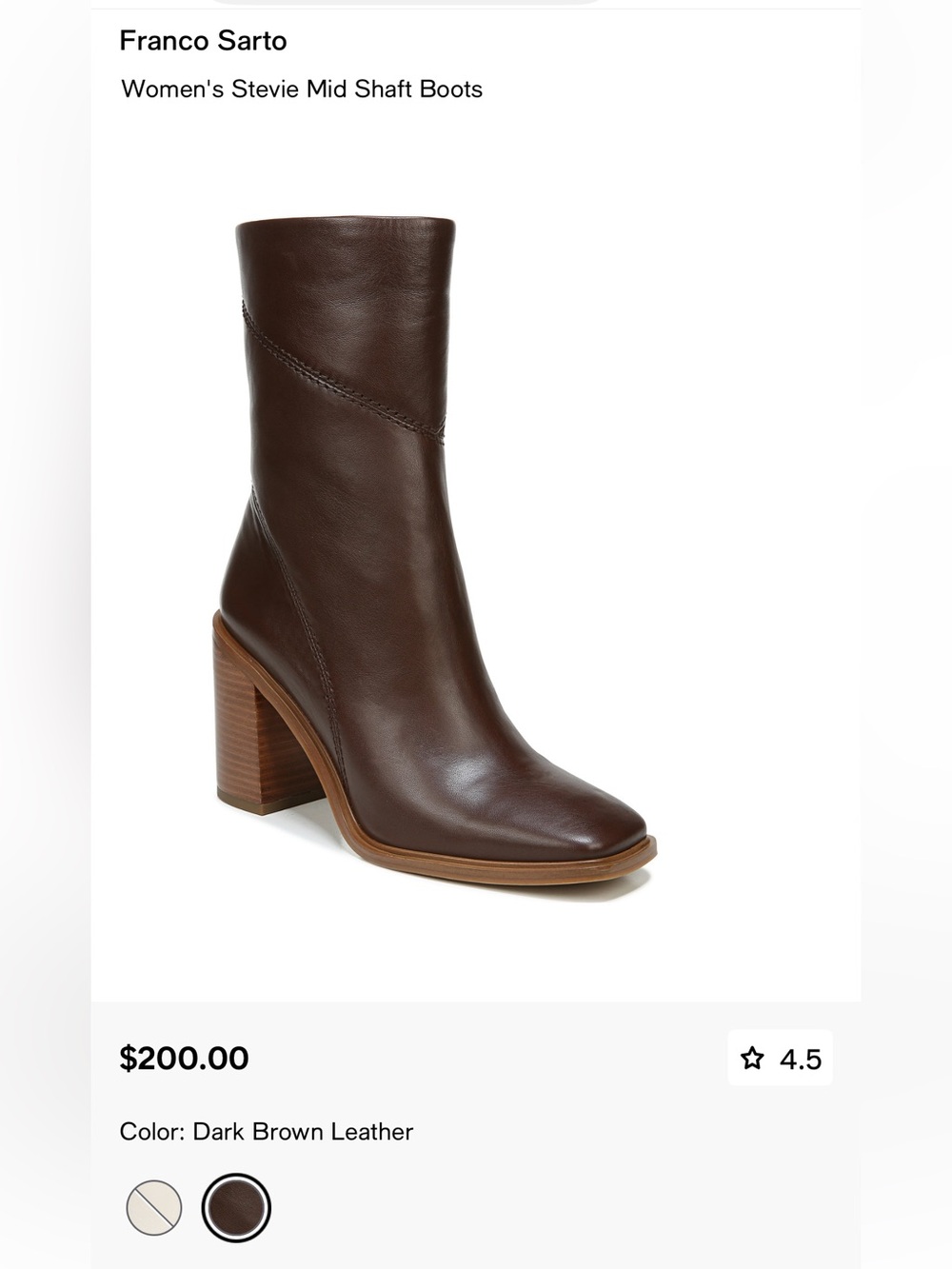 Franco Sarto Women's Chocolate Heeled Boots